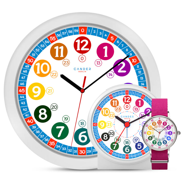 MNU 1030 S wall clock and MNU 1009 S alarm clock and MNA 1030 M wristwatch